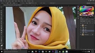 Tutorial Belajar Vector X Vexel hijab Kuning   Part #3 Bibir & Mata