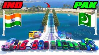 INDIA VS PAKISTAN  GTA 5 INDIAN CARS VS PAKISTAN CARS DEEP WATER TEST CHALLENGE  GTA V GAMEPLAY