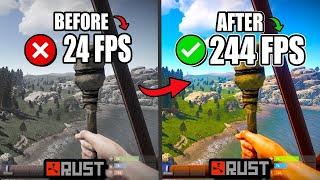 RUST BEST SETTINGS TO BOOST FPS AND FIX FPS DROPS  STUTTER  Low-End PC 2024️