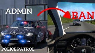 ‍️TruckersMP Game Moderator in C-D  Undercover POLICE Patrol  Many BANS in a TRAFFIC jam