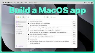 How to build a macOS app for beginners 2023 Swift SwiftUI Xcode 15 - mac development course