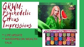 First Impressions Using Jeffree Stars Psychedelic Circus Palette and Watermelon Wealth Talk