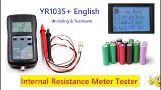 Battery Internal Resistance Meter Tester YR1035+ English menu - Unboxing & teardown