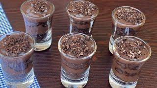 Chocolate Oreo Mousse Shots Recipe  Chocolaty Oreo Mousse Shots in 5 mins  no bake dessert