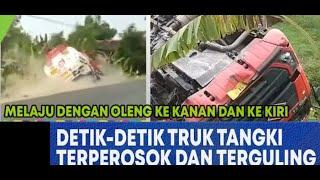 viral Truk BBM oleng hingga terguling