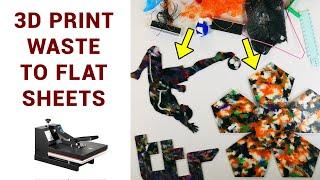 Melting plastic waste into beautiful flat sheets on a budget