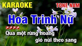 Karaoke Hoa Trinh Nữ Tone Nam Nhạc Sống Phối Mới  Nguyễn Linh