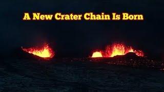 A New Crater Chain Is Born In Iceland Svartsengi Volcanic System Volcano Fissure Eruption Music