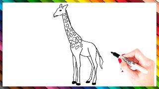How To Draw A Giraffe Step By Step  Giraffe Drawing EASY  Super Easy Drawing Tutorials