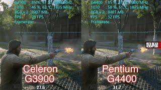 Celeron G3900 VS Pentium G4400 + GTX1070 Game Test