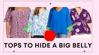 Flattering Spring Tops to HIDE Your BELLY FAT *Look Slimmer Instantly Plus Size over 50*