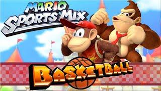 Mario Sports Mix BASKETBALL Mushroom Cup with Diddy Kong and Donkey Kong