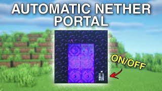 EASY Automatic ONOFF Nether Portal Tutorial For Minecraft 1.18....