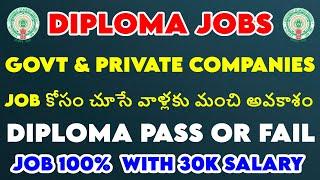 Diploma Jobs  Govt & Private companies  how to get a job with diploma course  BSD