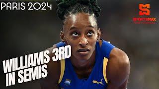 Paris 2024  BARs Williams 3rd in Womens 400m semis CUBs Gomez 5th JAs Williams 7th SportsMax