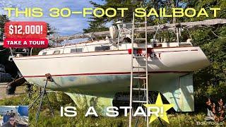 This 30-Foot SAILBOAT is a STAR A PRISTINE S&S designed 1972 Yankee 30 for $12000 TOUR SOLD