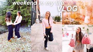 weekend in my life vlog *shopping friends hauls sleepover snow +more*