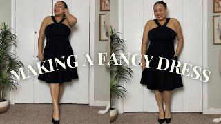 Making a fancy dress w Simplicity 8594  DIY cocktail dress  Sewing vlog