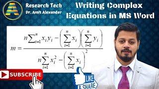 How to create or write Equations in Microsoft Word 20102016? #EquationinMSWord