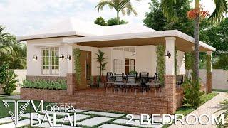 Simple and Elegant Modern Bungalow House Design  2-Bedroom