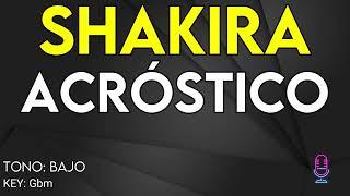 Shakira - Acróstico - karaoke instrumental - Bajo