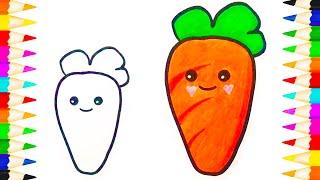 How to Draw Carrot  Kawaii Drawings  Easy Drawings