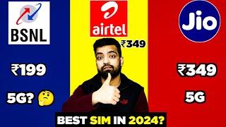 BSNL Vs Jio Vs Airtel ️ Which Is Best?  Recharge Plans Speed Test 5G Network - 2024