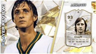 THE BEST ICON IVE USED PERIOD 93 RATED JOHAN CRUYFF PLAYER REVIEW - EA FC24 ULTIMATE TEAM