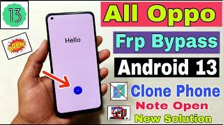 All Oppo FRP Bypass Android 13  New Trick  Clone Phone Not Open  All Oppo Google Account Bypass 