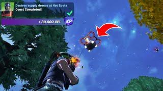 How to EASILY Destroy supply drones at Hot Spots in Fortnite