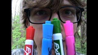 asmr  coloring your face in the woods