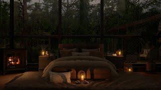 Cozy Thunderstorm Hideaway Rain And Thunderstorm Sounds For Relaxing Sleep By The Fireplace