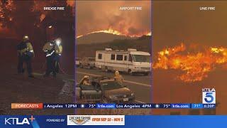 Wildfires destroy homes force evacuations across Southern California - KTLA Team coverage