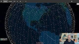 Starlink satellites the string of lights in the night sky.