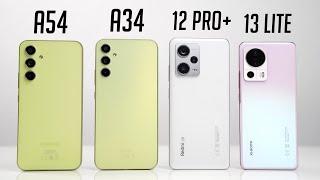 Samsung Galaxy A54 vs A34 vs Redmi Note 12 Pro+ vs Xiaomi 13 Lite - Benchmark  SwagTab