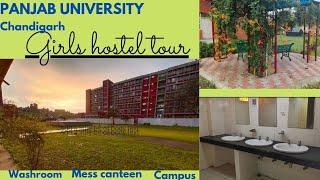 Girls hostel Tour- Panjab University Chandigarh-MessCanteen Washroom lift and more
