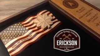 Cutting 3D Wood Flags on CNC  Woodworking ASMR