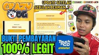 RM200 TNG Free UPDATED Setelah sebulan ‼️ Crazy Dog App  Bukti Claim Duit Coin