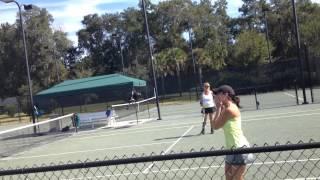 Military Son returns from Afghanistan and surprises Mom at tennis match