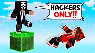 LOCKED On A HACKER ONLY ONE BLOCK In Minecraft 