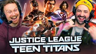 JUSTICE LEAGUE VS TEEN TITANS 2016 MOVIE REACTION First Time Watching DC Animated  Blue Beetle