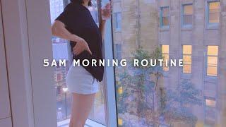 my 5AM morning routine before working a 9-5 ️  first day at work as a junior graphic designer