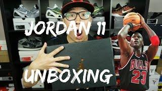 JORDAN 11 NAVY GUM BOTTOM UNBOXING