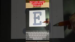 Procreate Tips How I create outlined text #shorts #shortsvideo #shortsyoutube #procreate
