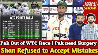 Shan Refused to Accept Mistakes  Pak Almost Out of WTC Race  Pak Need Surgery