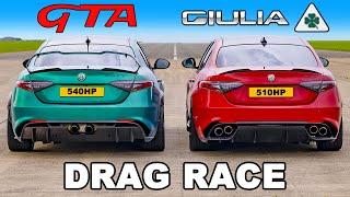 Alfa Giulia GTA v Quadrifoglio DRAG RACE
