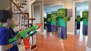 I Survived The Minecraft Mob Invasion Nerf War