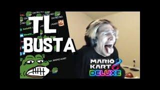 TL BUSTA xQc Malding and Losing His Sanity In Mario Kart 8 Part 12