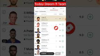 Today IND vs ZIM 2nd ODI Dream 11 Team #shorts