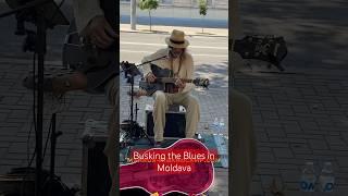 Busking the Blues in Moldova - Train of Thought.  #busking #busker #looping #slideguitar